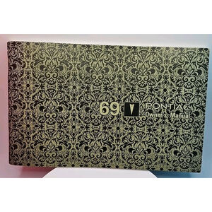 Vintage 1969 Pontiac Owner's Manual Booklet Book User Guide GM